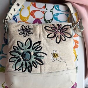 Coach 2006 Bee And Floral Shoulder Bag or Adjustable Crossbody